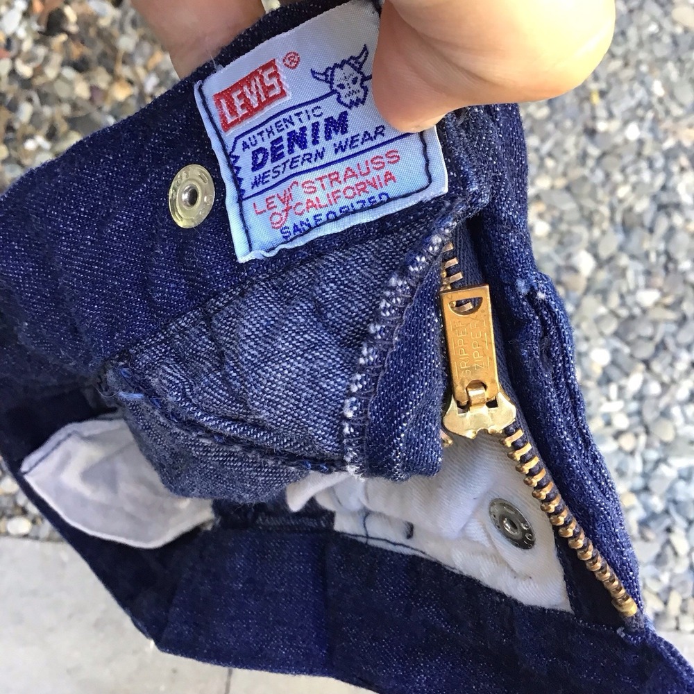 Vintage 1950s Levi's Shorthorn Kids Denim Jeans Western Wear Big E Gripper Rare